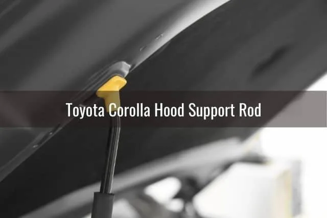 Car hood support rod