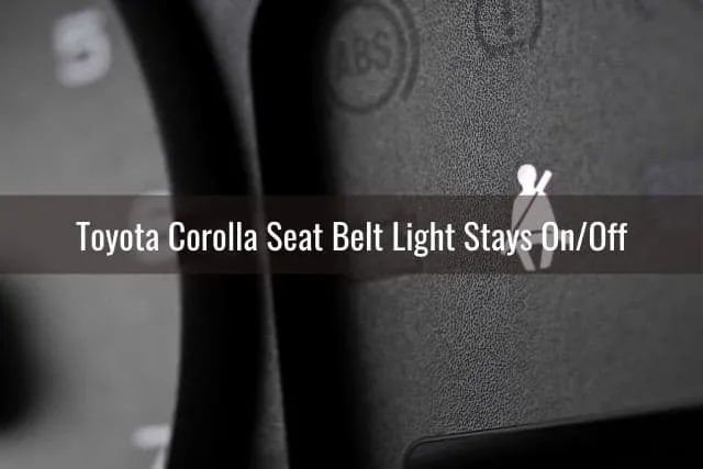 Car seat belt light that is off