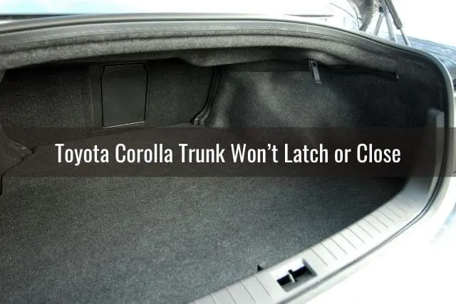 Inside a car sedan trunk