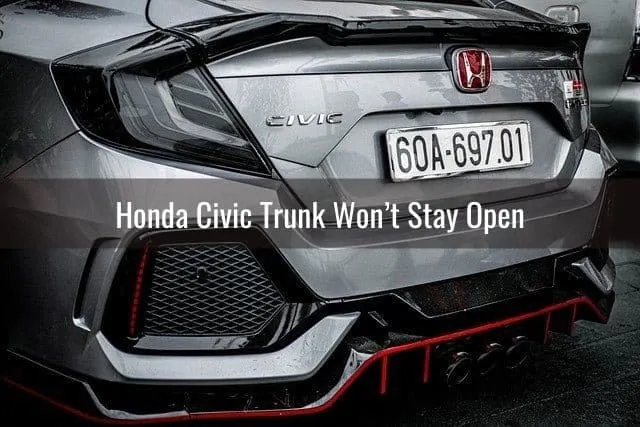 Gray Honda Civic rear view of car