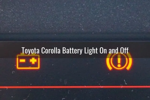 Car battery and brake light inside car