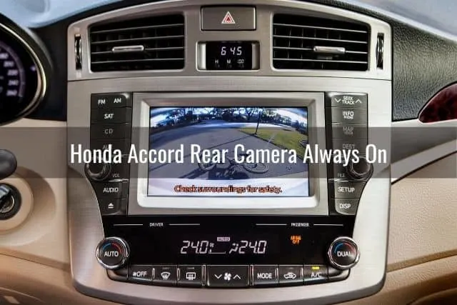 Car rear view backup camera screen