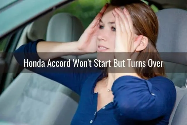 Stressed female car driver