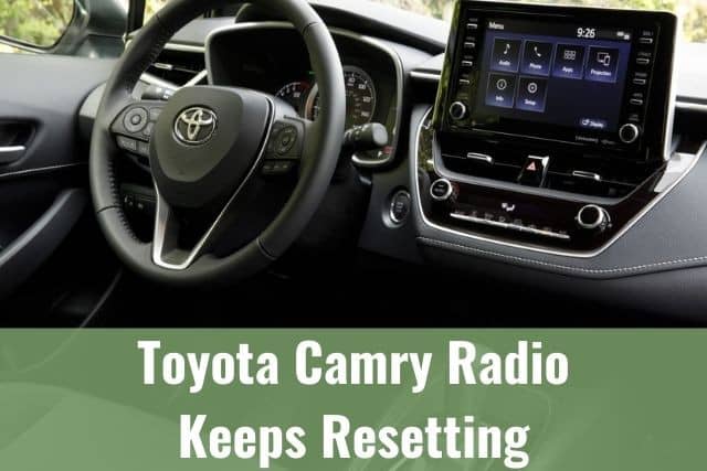 Car interior steering wheel radio console