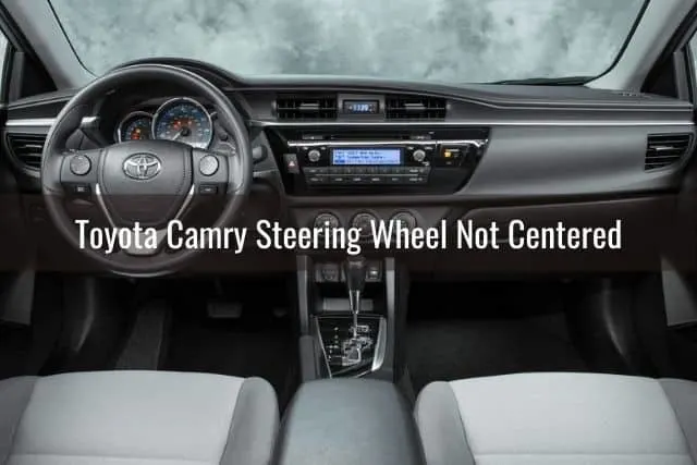 Car front interior steering wheel