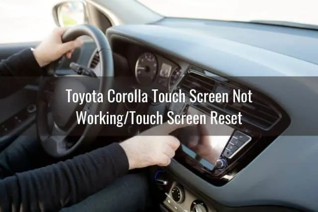 Car driver using touchscreen buttons