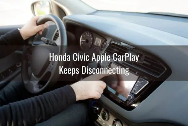 Car driver using touchscreen menu