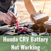 Car mechanic testing battery