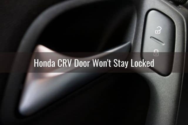 Interior car door lock button