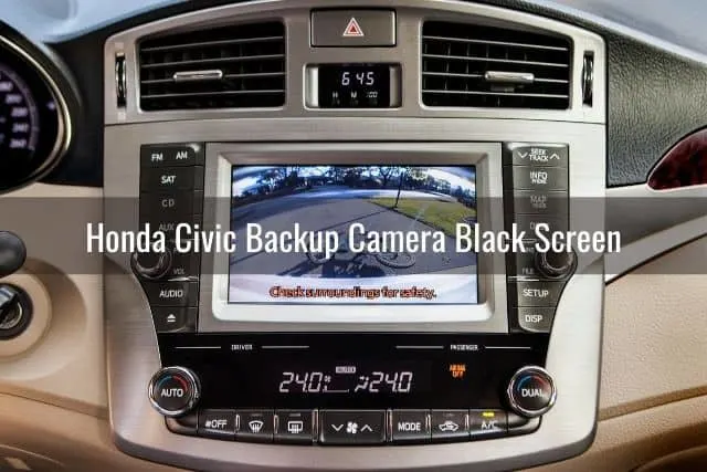Rear view camera display in car