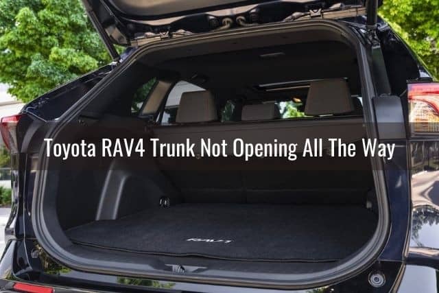 SUV back door trunk door open