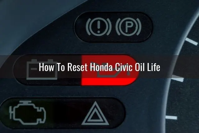Car oil light indicator on