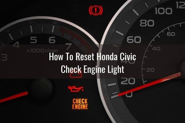Car check engine indicator light on