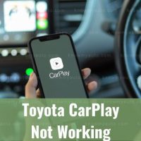 CarPlay setting up on phone in car