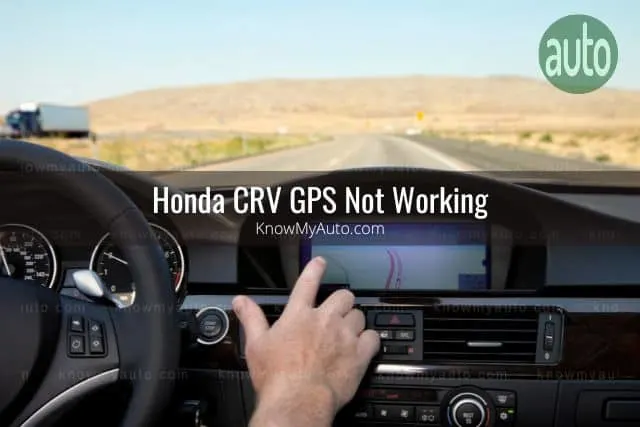 Hand finding GPS location on car touchscreen