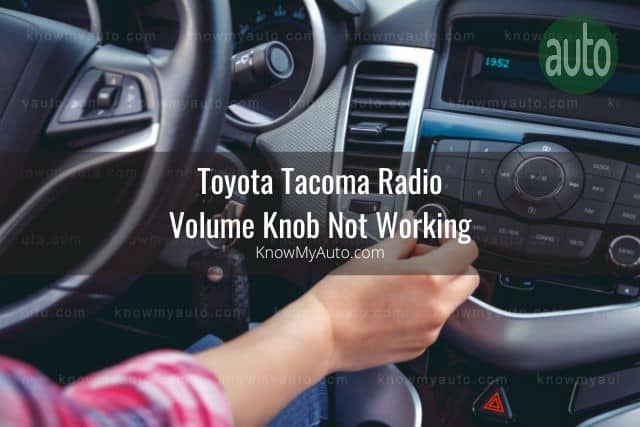 Adjusting car radio volume knob