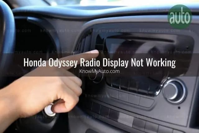 Pressing car radio touchscreen
