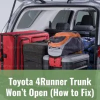 SUV trunk open full of cargo