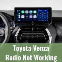 Toyota Venza audio multimedia system