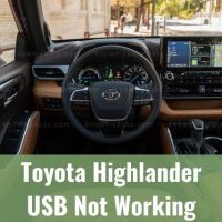 Front Interior of Toyota Highlander