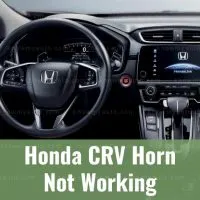 Honda CRV driver's side and steering wheel
