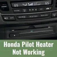 Honda Pilot radio and a/c controls