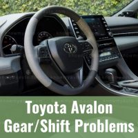 Inside of Toyota Avalon steering wheel