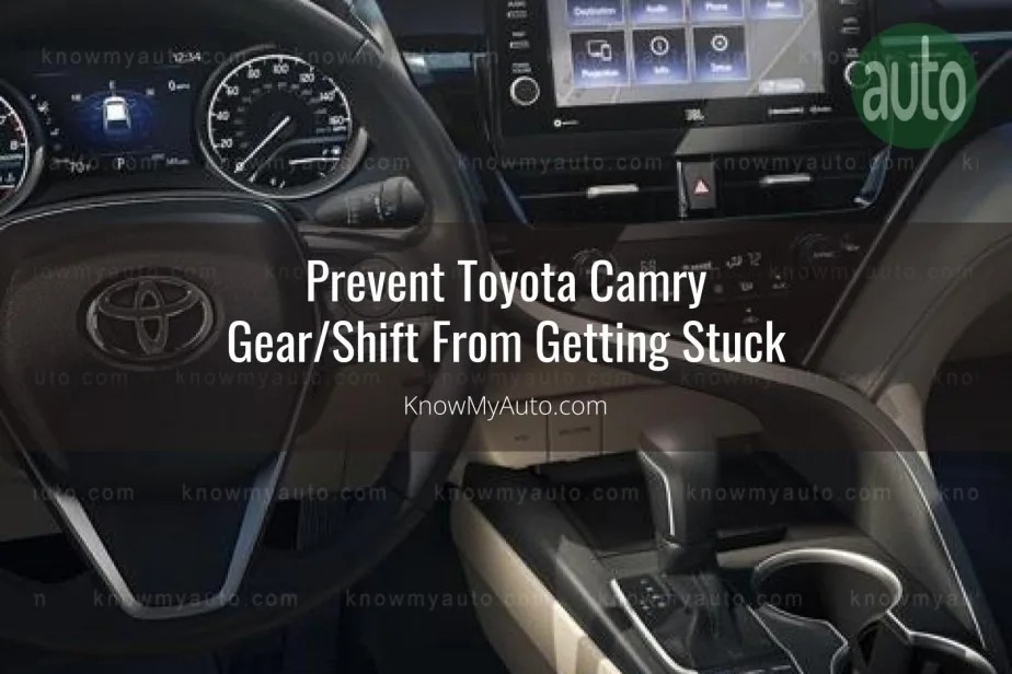 Toyota Camry steering wheel and gear shifter