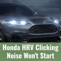 Bright Honda HRV headlights turned on