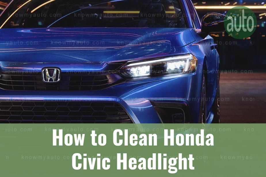 Blue Honda Civic headlights