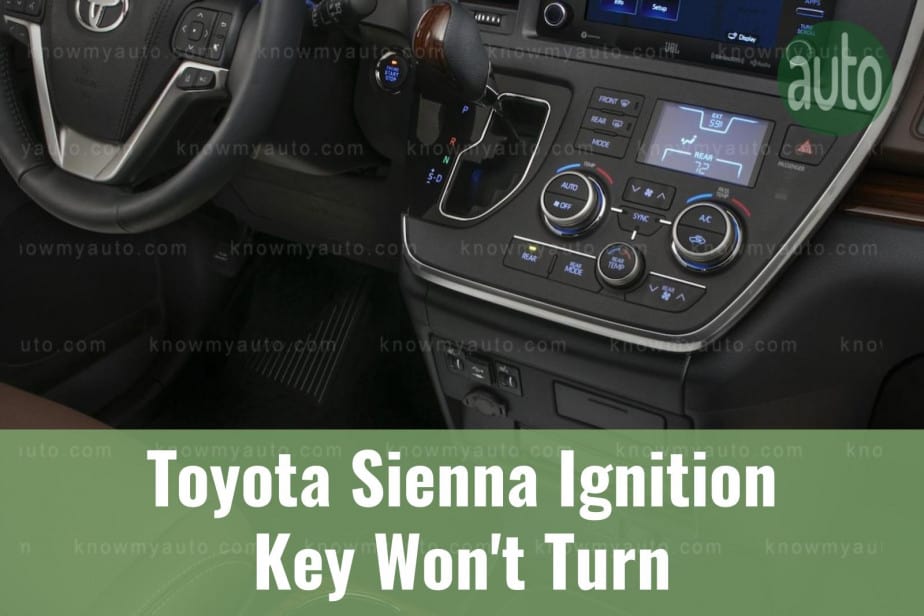 Toyota Sienna ignition and radio controls