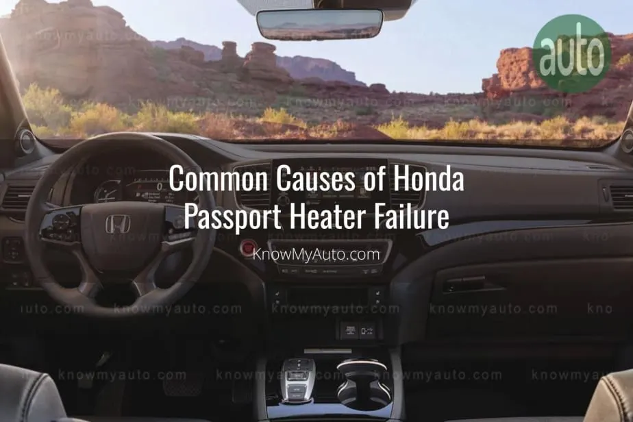 Honda Passport front cabin with view of canyon