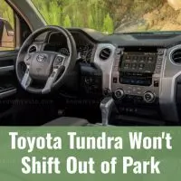 Toyota Tundra truck front cabin