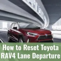 Red Toyota Rav4 Driving Under City Bridges