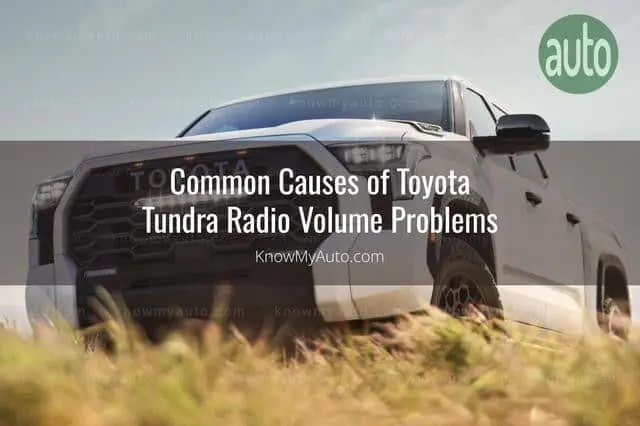White Toyota Tundra Driving Through Fields