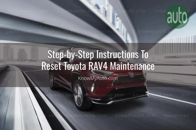 Toyota RAV4 Driving Under Highway Bridge