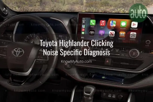 Toyota Highlander driving wheel and infotainment console