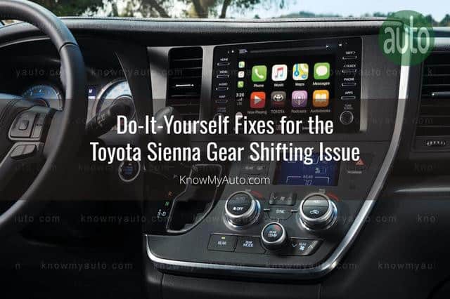 Toyota Sienna Shifter and Infotainment Screen