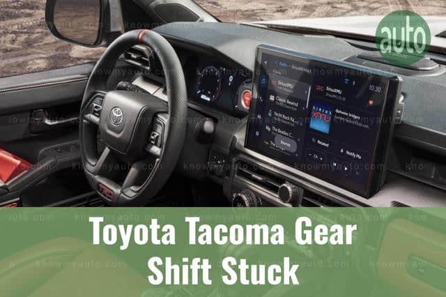 Toyota Tacoma steering wheel and dashboard